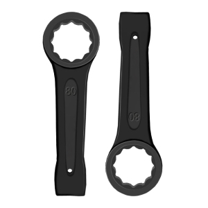 立伟铁牛敲击梅花扳手80mm/把