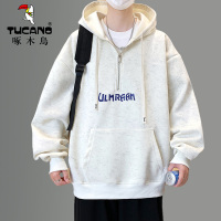 啄木鸟新款春秋连帽卫衣男时髦外套青少年初高中学生潮流帅气套装