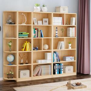 实木书柜简易自由组合成人书橱书架置物架储物柜带松木柜子