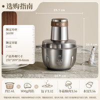 小熊绞肉机家用 碎肉机 电动多功能料理搅拌机饺子肉馅蒜蓉机 搅肉机 2L大容量全不锈钢杯