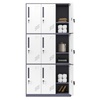 凌迪星灰色9门更衣柜900*400*1850mm台
