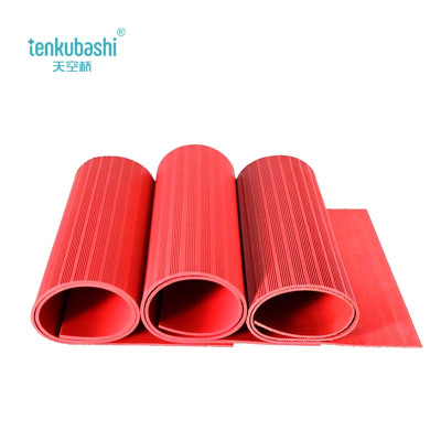 天空桥 绝缘胶皮 红色条纹5mm*1.5m*10m 10kv 卷