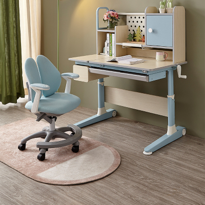全友家居 现代简约青少年书桌学习桌/学习椅 可调节桌面 高度可升降功能学习桌椅
