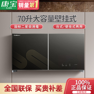康宝(Canbo)消毒柜 家用 小型 卧式 厨房壁挂式消毒碗柜 台式婴儿奶瓶消毒柜XDZ70 WC26