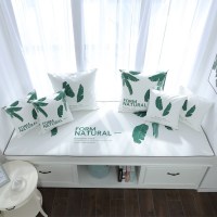 家柏饰(CORATED)北欧高密度乳胶飘窗垫窗台垫定做榻榻米阳台海绵垫沙发毯坐垫 芭蕉叶 可选乳胶材质,报价联系客服