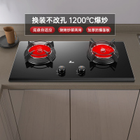 红日(RedSun)红外线燃气灶双灶双眼灶家用定时灶具厚面板换装免改孔烧烤炒菜两用台嵌灶JZT-EX16B(天然气)