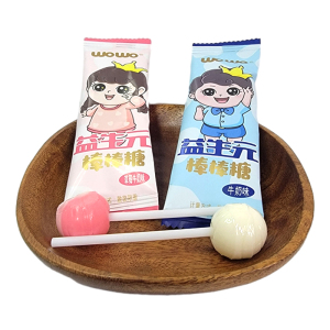 喔喔益生元草莓牛奶味棒棒糖男宝女宝散装250g婚庆喜糖休闲零食品