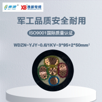 秦源牌WDZN-YJY-0.6/1KV-3*95+2*50mm²铜芯低烟无卤阻燃耐火电力电缆 元/米 定制商品 联系客服