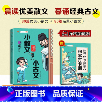 小散文遇见小古文 小学通用 [正版]2024小散文遇见小古文晨诵晚读人教版小学一二三四五六年级通用古诗文大全每日一读好词