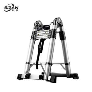 斯赞 不锈钢人字伸缩梯 2.8m 把