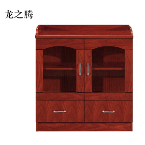龙之腾胡桃色餐边柜简约茶水柜二门800*400*860