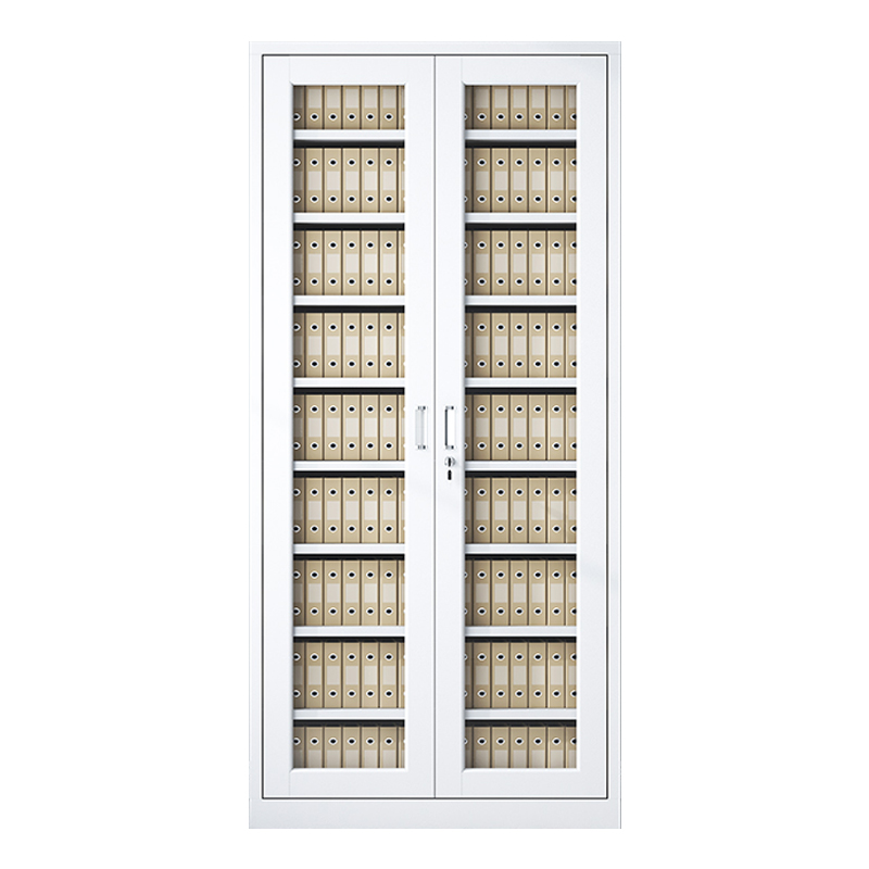 正斌凭证柜会计收纳柜财务档案柜资料柜加厚文件柜办公室带锁铁皮柜通玻柜九层