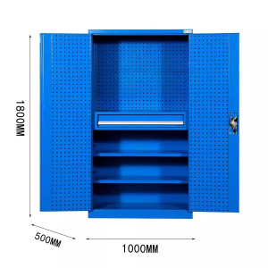 迅迈 [蓝色]内一抽工具柜+背网 重型工具柜 加厚移动收纳工具车 汽修工厂车间铁皮五金工具柜子推车