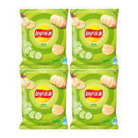 乐事薯片休闲小吃办公室宿舍膨化零食薯片黄瓜味23g*4包
