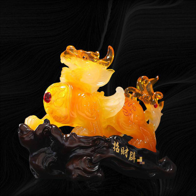 家柏饰(CORATED)带福貔貅摆件客厅博古架送老板办公室桌面装饰品工艺