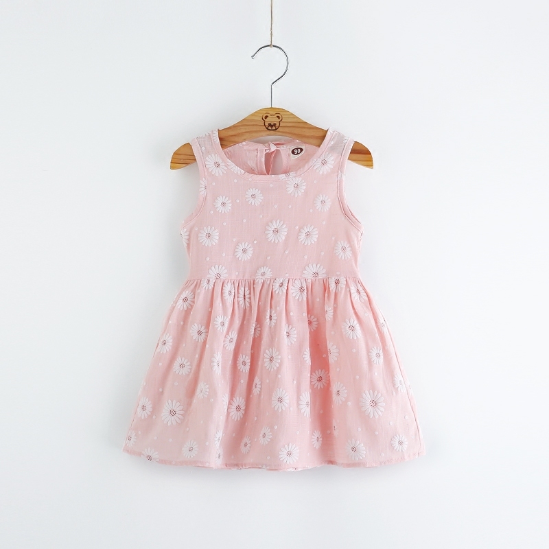 宝宝小裙子2018夏装新款女童连衣裙韩版小女孩碎花裙子背心短裙潮