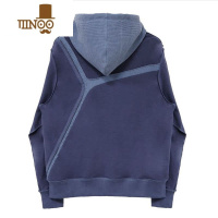 YANXU两个月亮美式华夫格拼接双面穿宽松连帽卫衣vibe风男女同款休闲潮