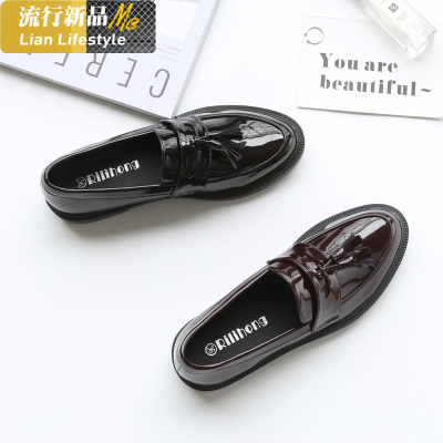 欧洲站单鞋女2020新款春季小皮鞋女鞋英伦风复古工作鞋平底乐福鞋知义(ZHIYI)休闲鞋