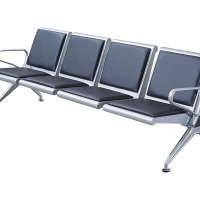 戴劲 钢制排椅机场椅加固加厚长椅候诊椅连排输液等候椅A款四人位皮面