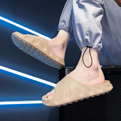 凡世界男士拖鞋户外时尚简约纯色休闲一字拖鞋防滑软底凉拖鞋