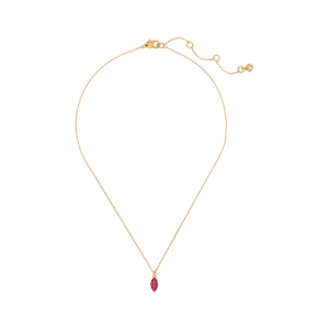 凯特·丝蓓(KATE SPADE)经典款吊坠项链女款铜镀金锆石链条可调节锁扣百搭配饰