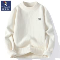 啄木鸟2023新款内搭宽松潮流雪尼尔半高领毛衣男冬季中领打底衫男