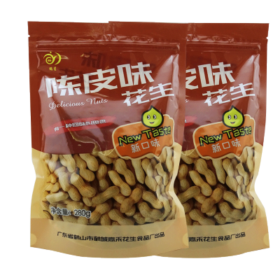 鹤星陈皮花生袋装广东鹤山特产坚果炒货花生米休闲零食（陈皮花生280g*2）陈皮味560g