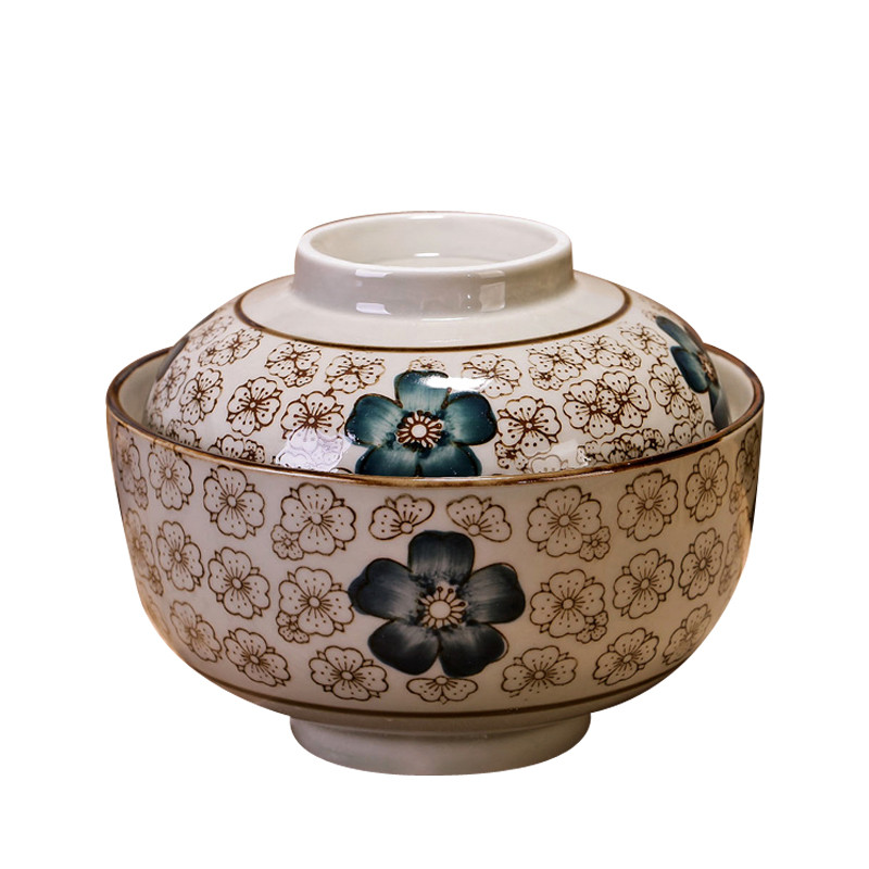 带盖陶瓷碗日式
