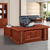 鑫金虎(XIN JIN HU)老板桌油漆总裁桌办公桌大班台1.8米含椅