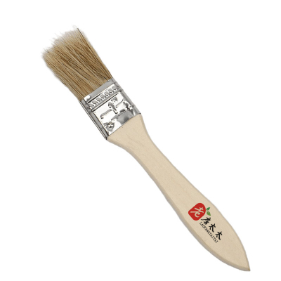 老房太太 加厚猪棕毛刷 猪毛刷 油漆刷 木柄扁油刷 1寸毛宽25mm 清洁扫灰烧烤刷 F06/把