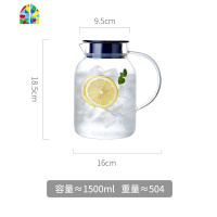 水壶容量耐热大茶壶水杯白开水冷水玻璃家用开水凉茶高温扎壶水瓶 FENGHOU 新款2000ML凉水壶