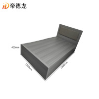 帝德龙单人木床公寓酒店宿舍套房家具单人床 1250*2000*400mm