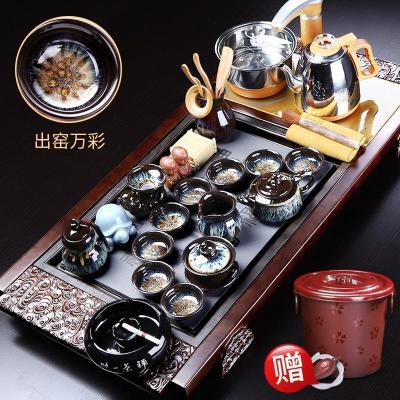 家柏饰(CORATED)紫砂功夫茶具套装家用客厅泡茶茶杯全自动茶盘办公室实台茶道