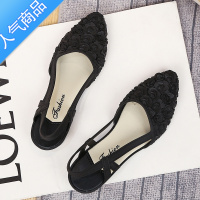 SUNTEK配裙百搭中跟塑料凉鞋防滑包头浅口女夏坡跟时尚尖头外穿网红单鞋