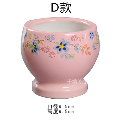 擂钵捣蒜器家用捣辣椒擂皮蛋茶米糊蒜蓉捣碎陶瓷研磨器老式蒜臼子 敬平 粉色印花小号[送蒜槌]宝宝研磨辅食拉研磨碗(碎物器)