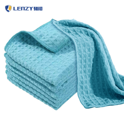 LENZY 韧知 抹布 吸水不掉毛蓝色10条装/组
