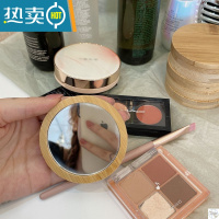 敬平新款ins简约木质随身镜子便携迷你小号化妆镜女手持美容补妆镜小 木质化妆镜三个装便携式用镜