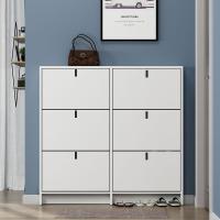 汐岩超薄翻斗鞋柜15cm14cm家用口进入户简约现代实木17窄鞋柜