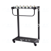 臻远 ZY4080111商用雨伞架带锁收纳置物架铁艺伞架子 6头加高