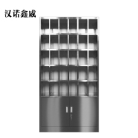 汉诺鑫威201不锈钢水杯柜员工茶杯存放柜收纳柜工厂车间多格置物柜休息室茶水架