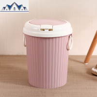 创意卫生间垃圾桶家用客厅卧室厕所厨房带盖垃圾筒有盖弹盖拉圾桶 三维工匠