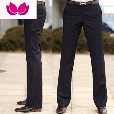 七斓2019韩版直筒西装裤男商务修身免烫男裤时尚百搭垂感英伦休闲长裤