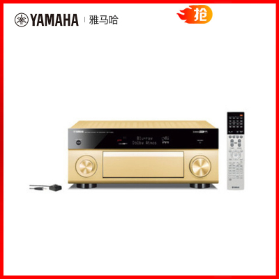 雅马哈(YAMAHA)RX-V1083家庭影院影音AV蓝牙功放4K全景声7.1声道多声道功放金色