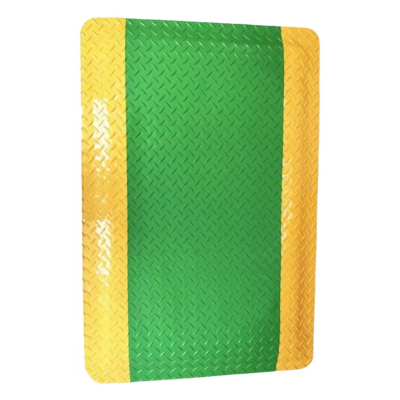 中锦科技 防静电抗疲劳地垫 黄边绿色 600*900*20mm 件
