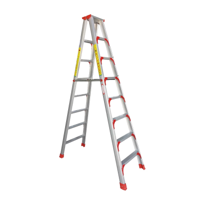 翌嘉YJ-20162铝合金人字梯家用折叠梯双面扶梯八步梯2.4米