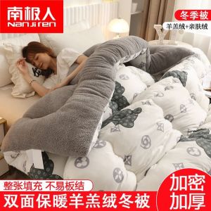 被子双面绒冬被秋冬季保暖加厚雪花绒加绒被芯