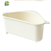 厨房水洗碗池置物架塑料三角水果收纳筐洗菜盆淘菜盆家用 FENGHOU 浅灰+深绿(小号果盘)洗菜篮洗菜篮