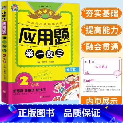 应用题举一反三 小学二年级 [正版]新版 小学生应用题举一反三二年级上册下册全一册 数学思维训练课后练习册天天练作业本同