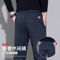 休闲裤男款秋季新款男裤宽松直筒百搭弹力商务西裤男士裤子