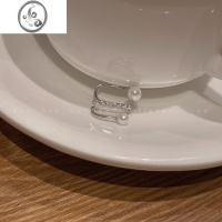 JiMi法式多层珍珠锆石耳夹女气质高级感无耳洞耳骨夹小众设计精致耳饰